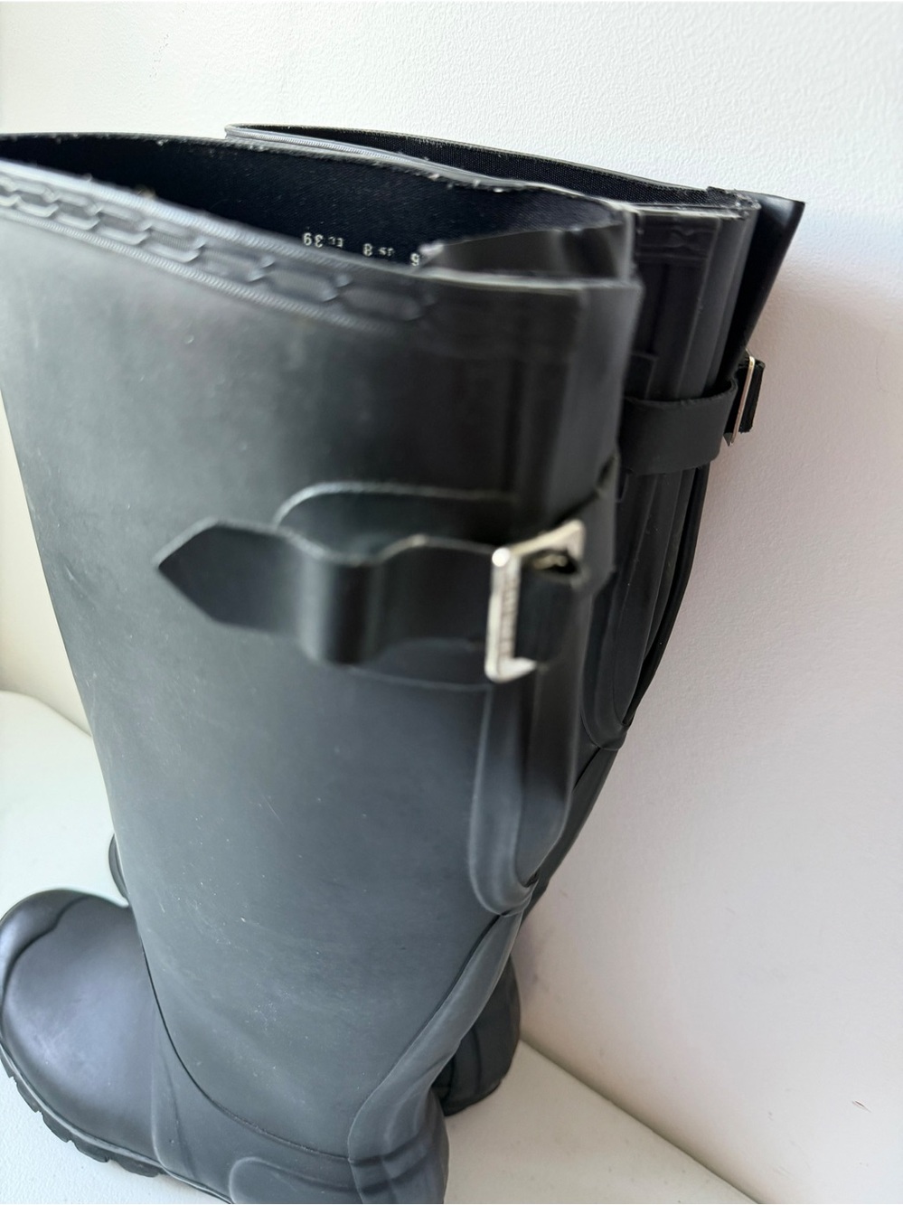 Hunter Matte Black Tall Rain Boots Size US 8 / UK 6 - Picture 5 of 16